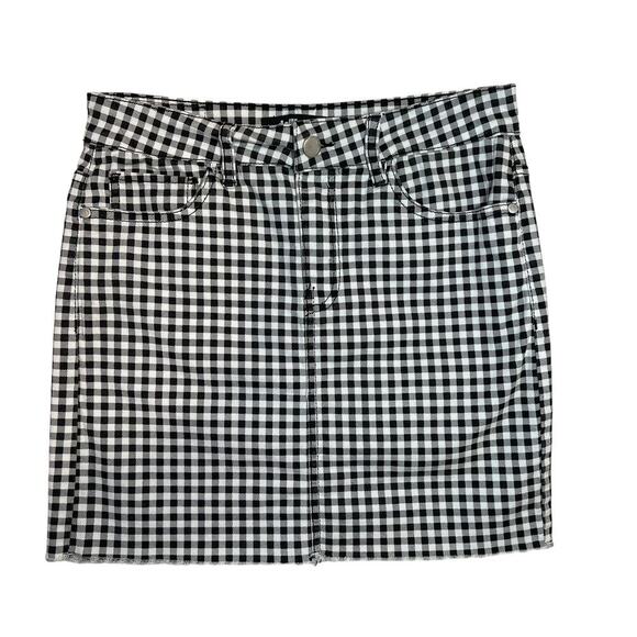 Dollhouse Mini Skirt Checker Print High Waisted Skirt Size 28 - Picture 1 of 5
